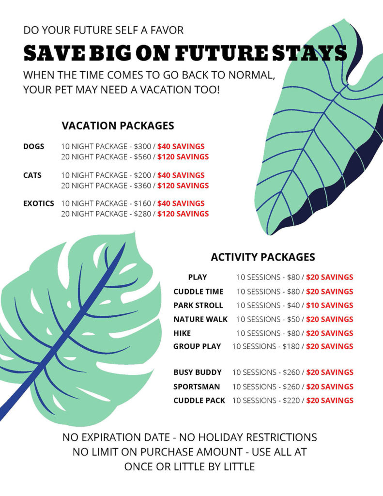 Cascade Kennels Special Offer Vacation Packages